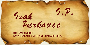 Isak Purković vizit kartica
